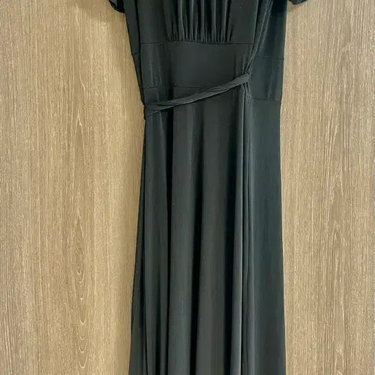 [BUNJANG] Frill Wrap Long Dress - Black, One Size / 프릴 랩 롱원피스 블랙 프리사이즈