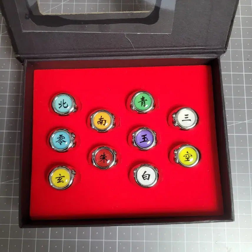[BUNJANG] Naruto Akatsuki Ring &amp; Deidara Clay Bomb Cosplay Prop Set / 나루토 아카츠키 반지 + 나루토 데이다라 기폭 점토 코스프레 용품