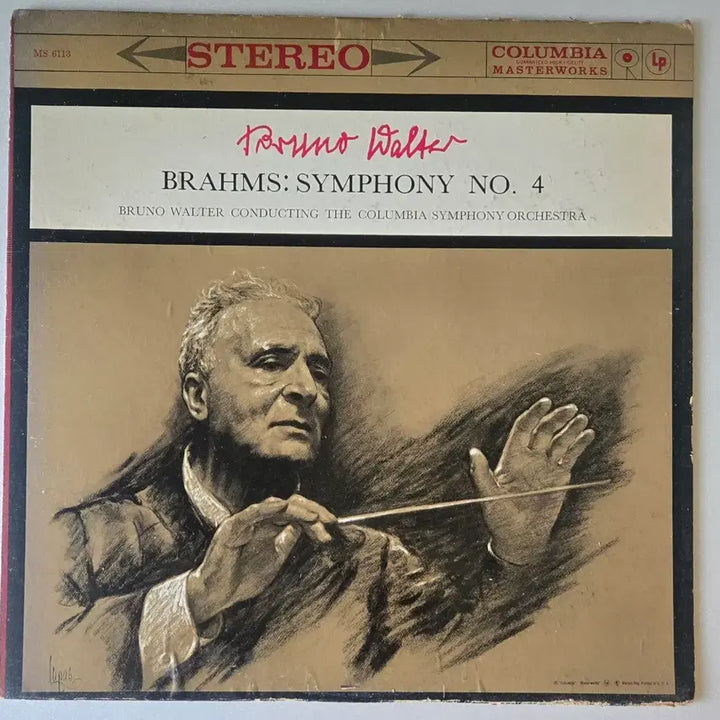 [BUNJANG] Bruno Walter Brahms Symphony No. 4 LP (Columbia 6-eye First Pressing) / 브루노 발터 - 브람스 교향곡4번 LP (Columbia 6eye 초반)