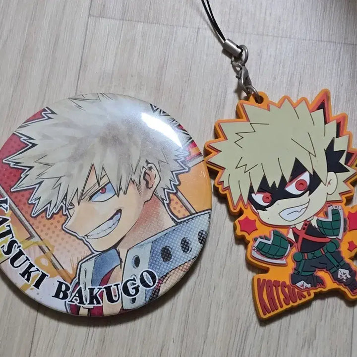 [BUNJANG] My Hero Academia Bakugo Badge + Keyring Set / 나의 히어로 아카데미아 나히아 바쿠고 뱃지+키링