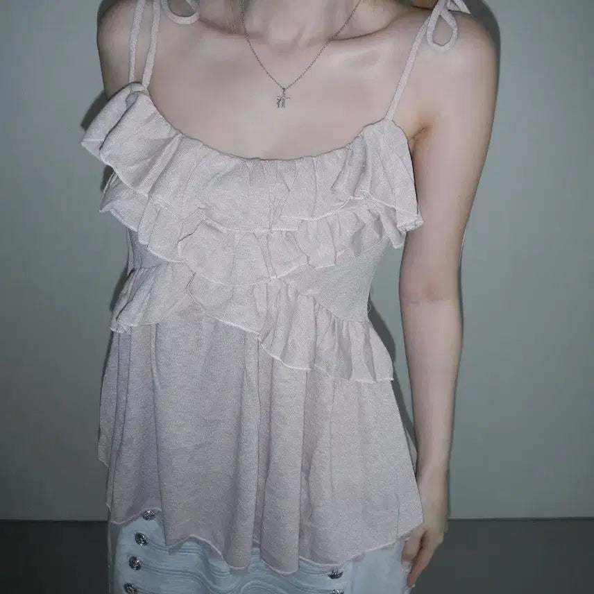 [BUNJANG] The Air Town Sleeveless Blouse / 디에어타운 나시 블라우스 (1번 착용)