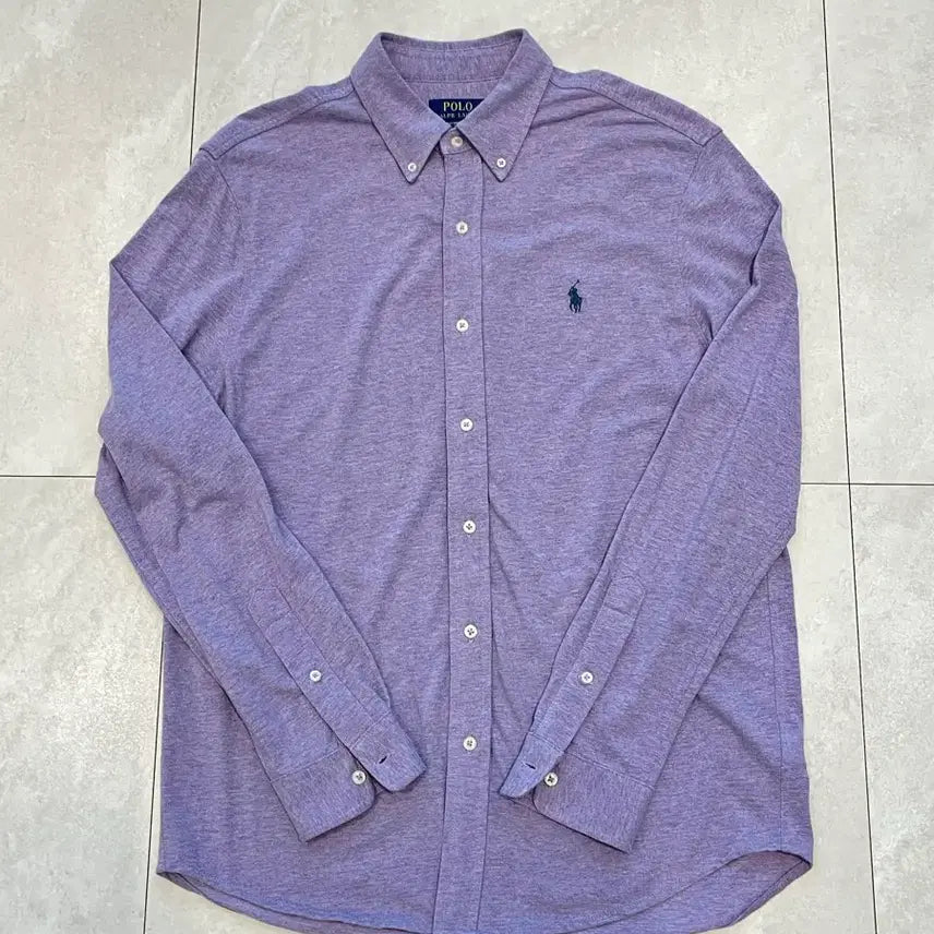 [BUNJANG] Polo Ralph Lauren Featherweight Mesh Shirt Amethyst Heather Size L / [폴로 랄프로렌] 페어웨이트 메쉬 셔츠 라벤더 연보라 L