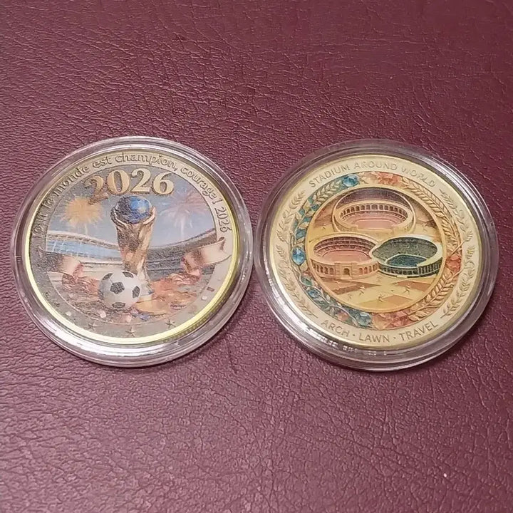 [BUNJANG] Limited Edition 2026 World Cup Commemorative Coin Set (2 Coins) / 한정판,2026월드컵기념주화2개세트