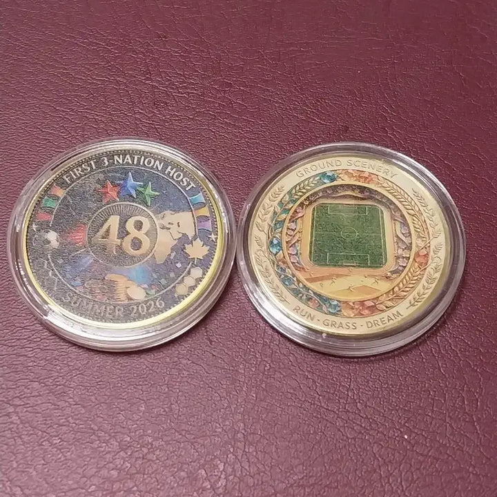 [BUNJANG] Limited Edition 2026 World Cup Commemorative Coin Set (2 Coins) / 한정판,2026월드컵기념주화2개세트