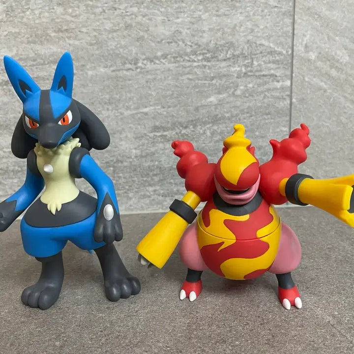[BUNJANG] Pokemon Soft Vinyl DX Lucario &amp; Magmortar 2 Figure Set / 포켓몬 소프비DX 루카리오, 마그마번 2종 세트