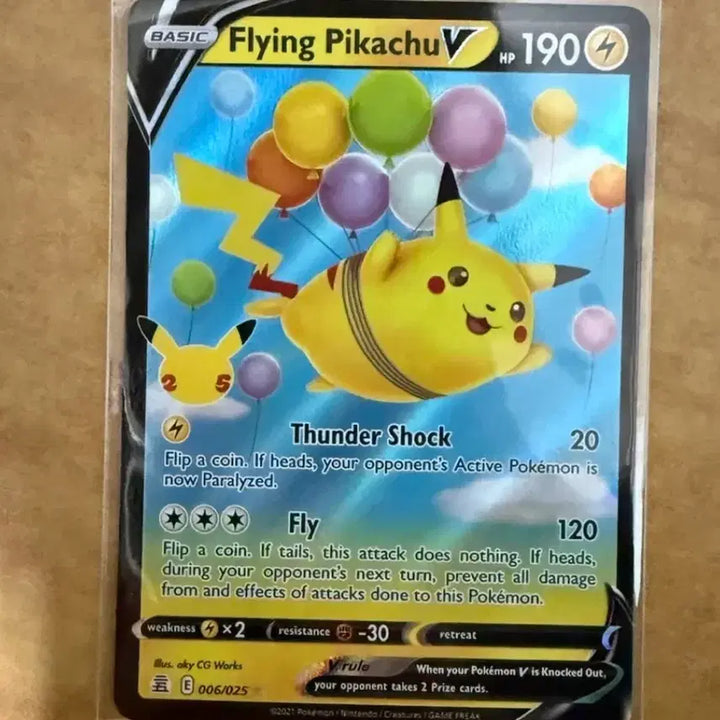 [BUNJANG] Pokemon TCG Flying Pikachu V 25th Anniversary North American Limited Edition / 포켓몬 카드 플라잉 피카츄 공중날기 풍선츄  V 북미판 25주년 한정판