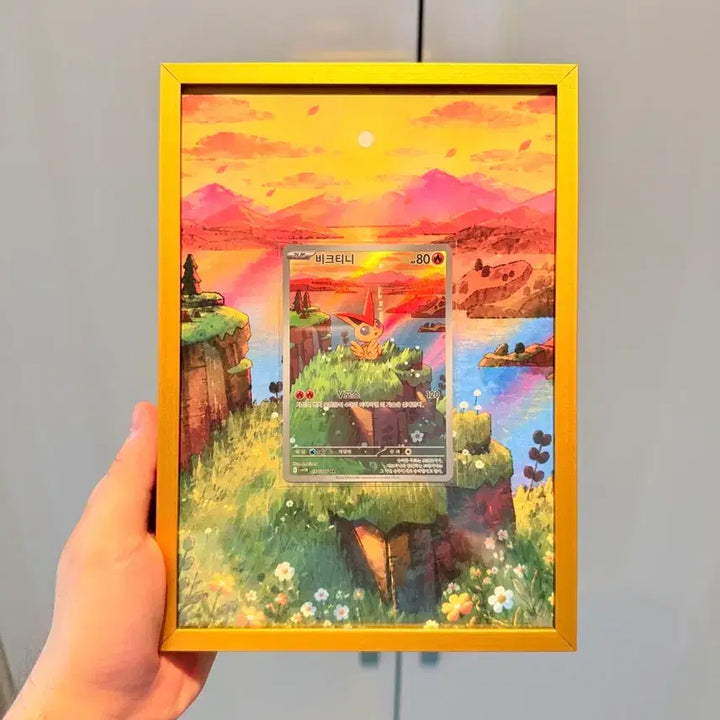 [BUNJANG] Custom Victini Frame with Grade S Card / 포켓몬카드 비크티니 커스텀액자