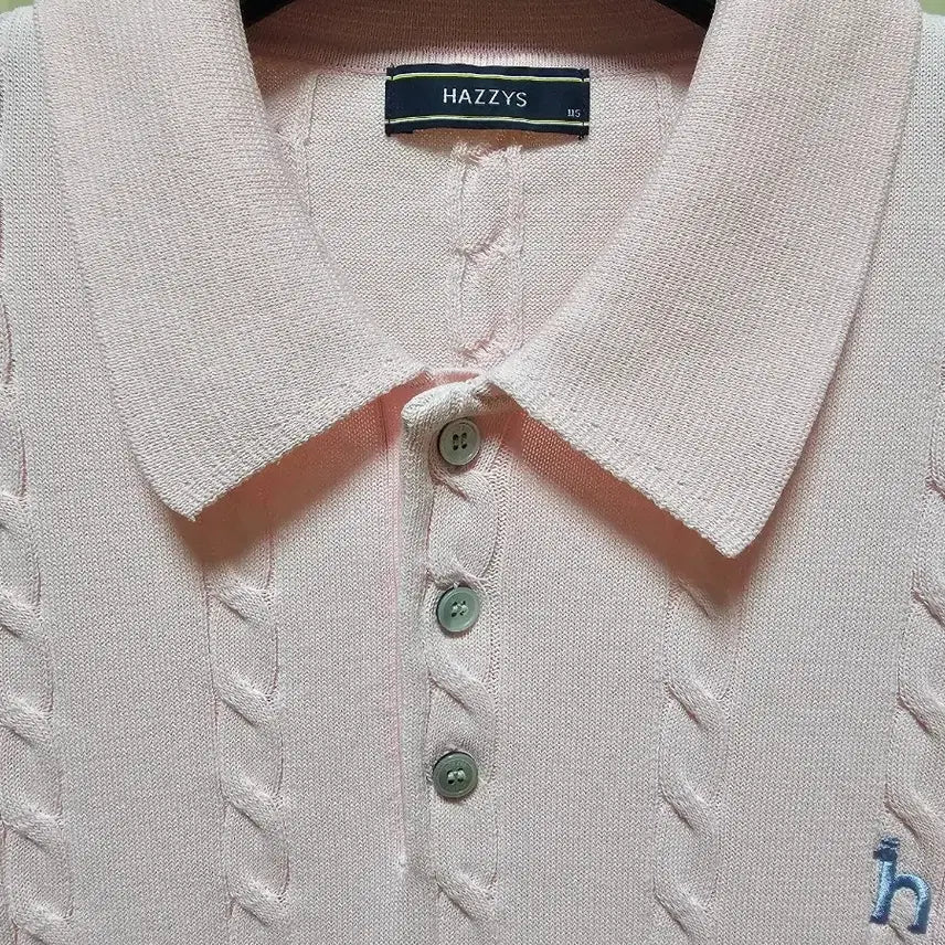 [BUNJANG] Hazzys Knit Cotton Light Pink Sweater 115 / 헤지스 니트 코튼 115