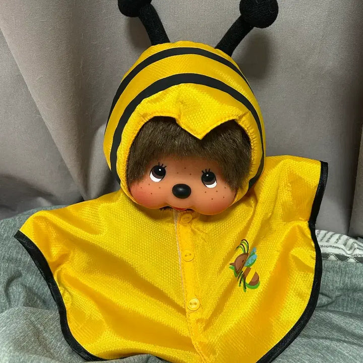 [BUNJANG] Monchhichi Bee Raincoat Plush / 우비 몬치치