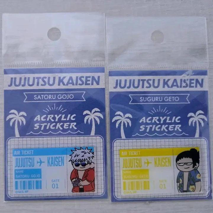 [BUNJANG] Jujutsu Kaisen Kaigyoku Zetsurei Mzare 2 Types Acrylic Sticker Set - Gojo &amp; Geto / 주술회전 회옥절 멘소레 아크릴 스티커 고죠 게토2종
