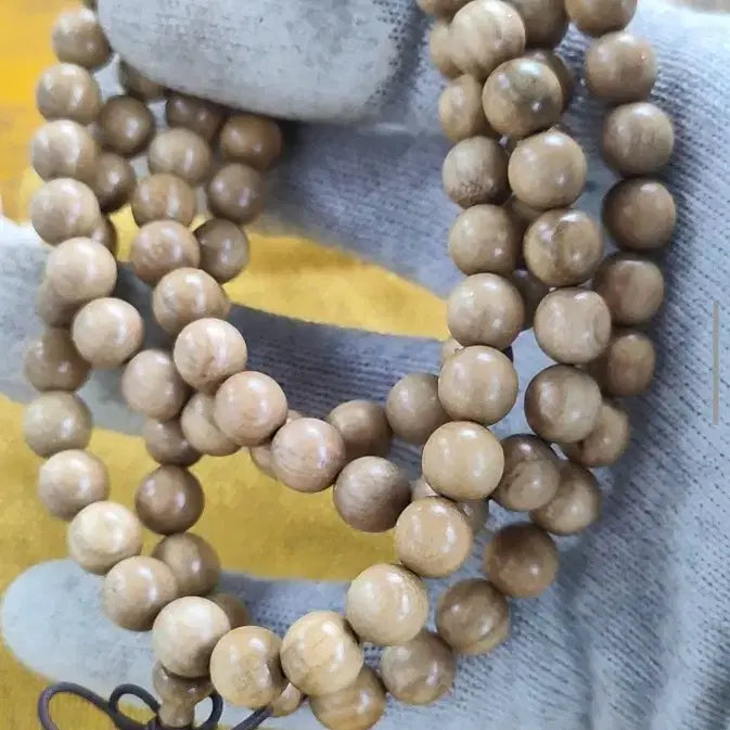 [BUNJANG] New Guinea Milk Scent Wood 108 Beads Prayer Mala / 인도네시아 뉴기니산 (우유향) 나무 염주 108주8mm
