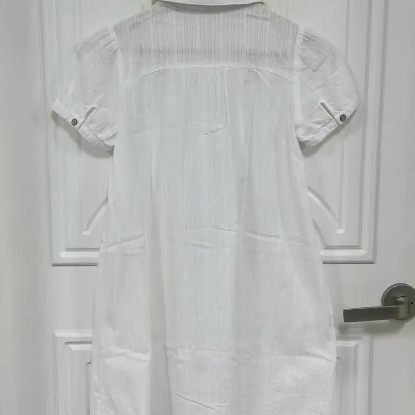 [BUNJANG] Vintage Hong Kong White Blouse Dress, Round Collar, Puff Sleeves, Pintuck, Mori Girl Style / 1. 빈티지 홍콩 화이트 블라우스 원피스 둥근카라 둥근퍼프 핀턱 모리걸