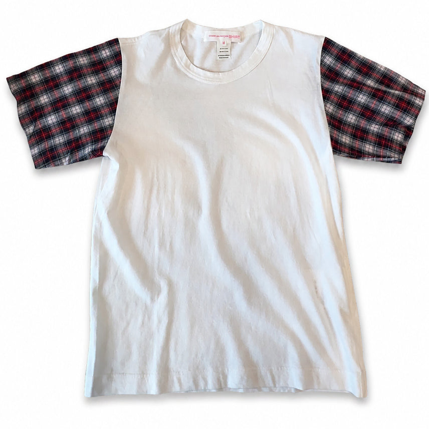 [BUNJANG] Comme des Garcons SHIRT Tartan Check Short Sleeve T-Shirt / Comme des Garcons SHIRT 타탄 체크 반팔 티셔츠