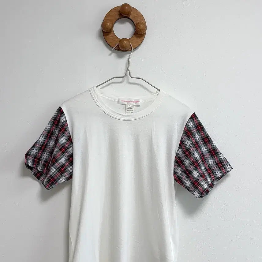 [BUNJANG] Comme des Garcons SHIRT Tartan Check Short Sleeve T-Shirt / Comme des Garcons SHIRT 타탄 체크 반팔 티셔츠