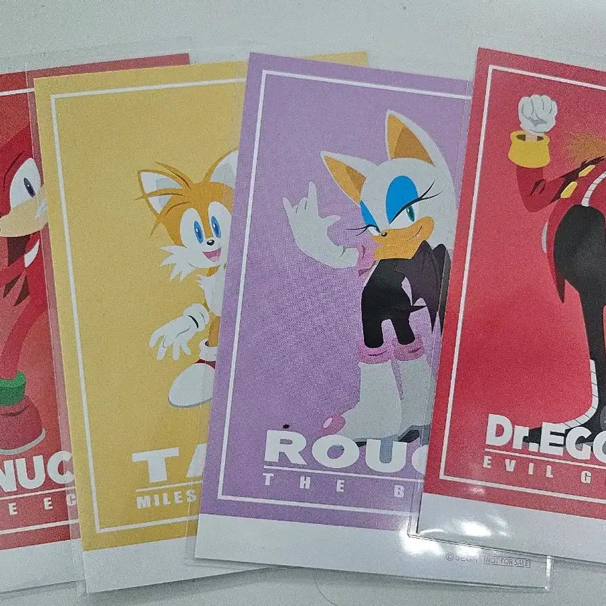 [BUNJANG] Sonic the Hedgehog Character Card Bundle Set (Knuckles, Tails, Rouge, Eggman) - 5 Cards / 5장 일괄 소닉 더 헤지혹 캐릭터 카드(너클즈, 테일즈, 루즈, 에그맨)