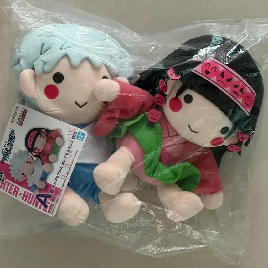 [BUNJANG] Hunter x Hunter Ichiban Kuji Killa &amp; Alluka Plush Doll (Sealed) / 헌터헌터 쿠지 제일복권 a상 키르아 아르카 인형 누이 미개봉