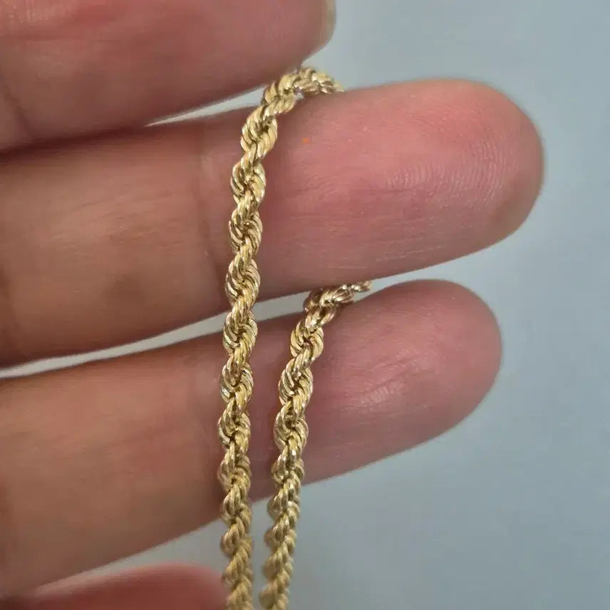 [BUNJANG] 18K Rope Chain Bracelet 3mm / 18k 로프체인 3mm 팔찌