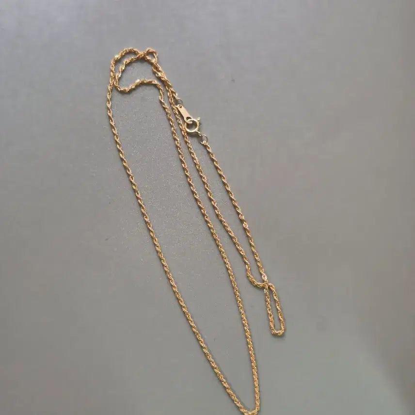 [BUNJANG] 18K Gold Rope Chain Necklace / 18k 금 로프체인  목걸이
