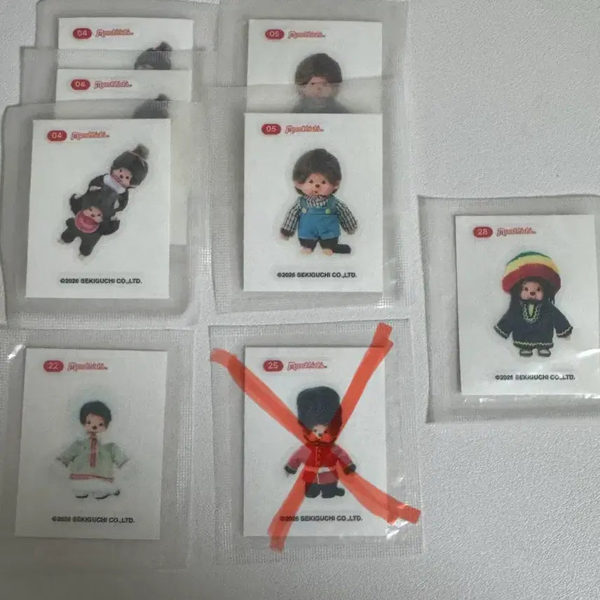 [BUNJANG] Monchhichi Sticker Collection / 몬치치 과일젤리 띠부실 판매/교환