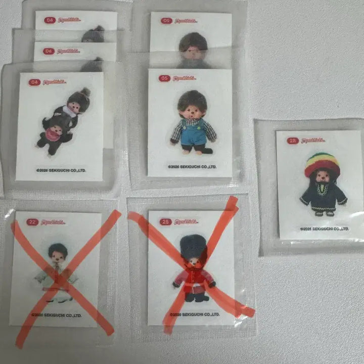 [BUNJANG] Monchhichi Sticker Collection / 몬치치 과일젤리 띠부실 판매/교환