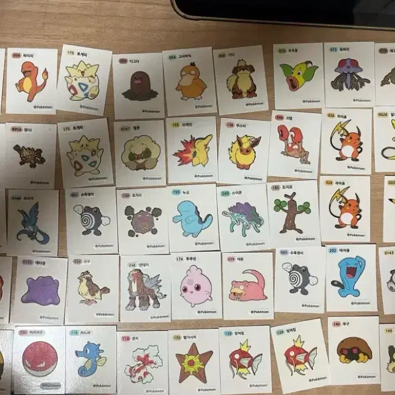 [BUNJANG] Pokemon Stickers Bundle Set (55 pcs) / 포켓몬 띠부씰 55개  일괄