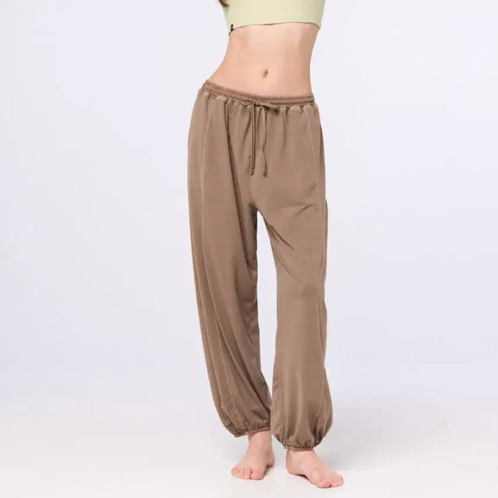 [BUNJANG] Oziziz Cotton Spandex Yoga Jogger Pants, Mocha Mousse, M / 오즈이즈 코튼 스판 요가 조거팬츠, 모카무스, M