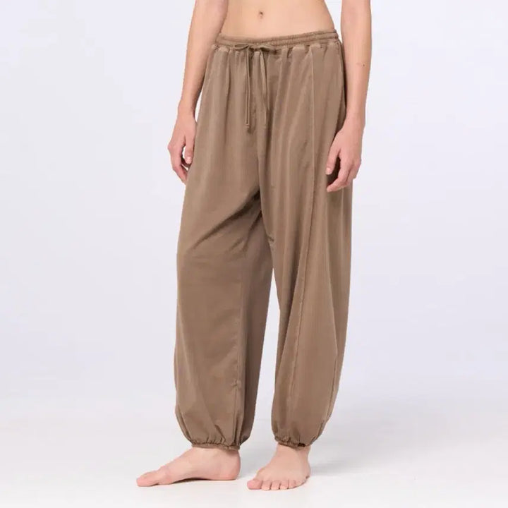 [BUNJANG] Oziziz Cotton Spandex Yoga Jogger Pants, Mocha Mousse, M / 오즈이즈 코튼 스판 요가 조거팬츠, 모카무스, M