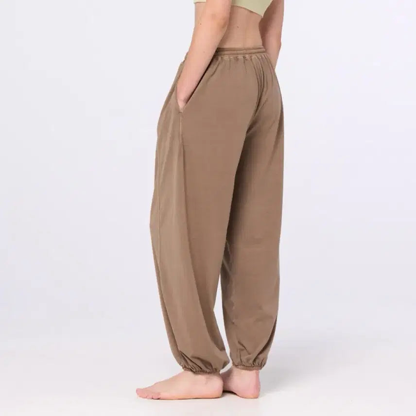 [BUNJANG] Oziziz Cotton Spandex Yoga Jogger Pants, Mocha Mousse, M / 오즈이즈 코튼 스판 요가 조거팬츠, 모카무스, M