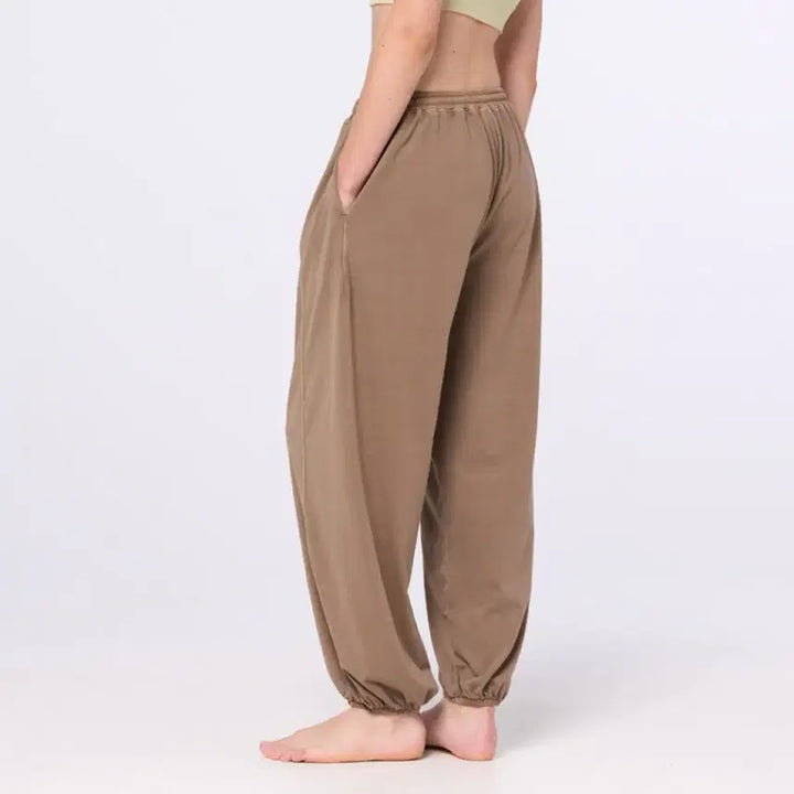 [BUNJANG] Oziziz Cotton Spandex Yoga Jogger Pants, Mocha Mousse, M / 오즈이즈 코튼 스판 요가 조거팬츠, 모카무스, M