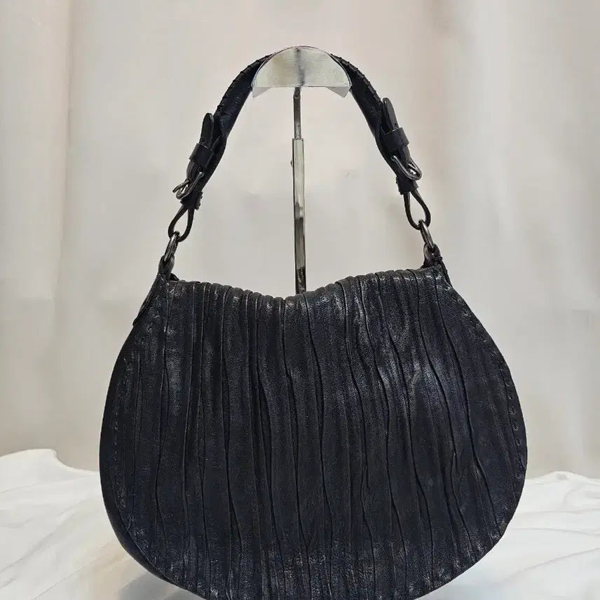 [BUNJANG] Henry Beguelin Pleated Leather Hobo Shoulder Bag - Made in Italy / 정품] 헨리베이글린 플리츠 레더 호보백(이탈리아 장인 수제백)