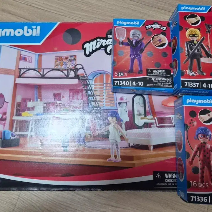 [BUNJANG] Miraculous Ladybug &amp; Cat Noir Playmobil Figure / 미라큘러스 레이디버그와 블랙캣 플레이모빌