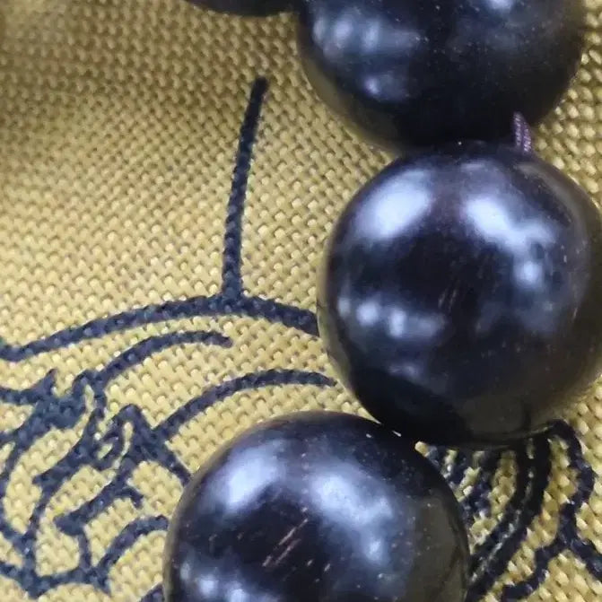[BUNJANG] Blackwood Pixiu Engraved Prayer Bead Bracelet 20mm / 고품질 흑단 자광 노료 비휴 염주 20mm