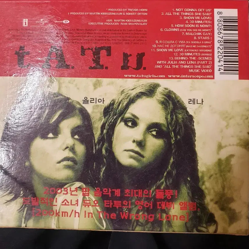 [BUNJANG] t.A.T.u. 200 KM/H in the Wrong Lane Album / tatu 앨범