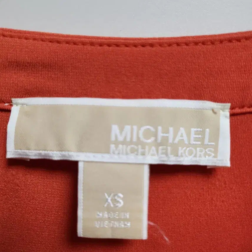[BUNJANG] Michael Kors Orange V-Neck Tie Strap Dress / 마이클코어스 오렌지색 브이넥 끈 원피스