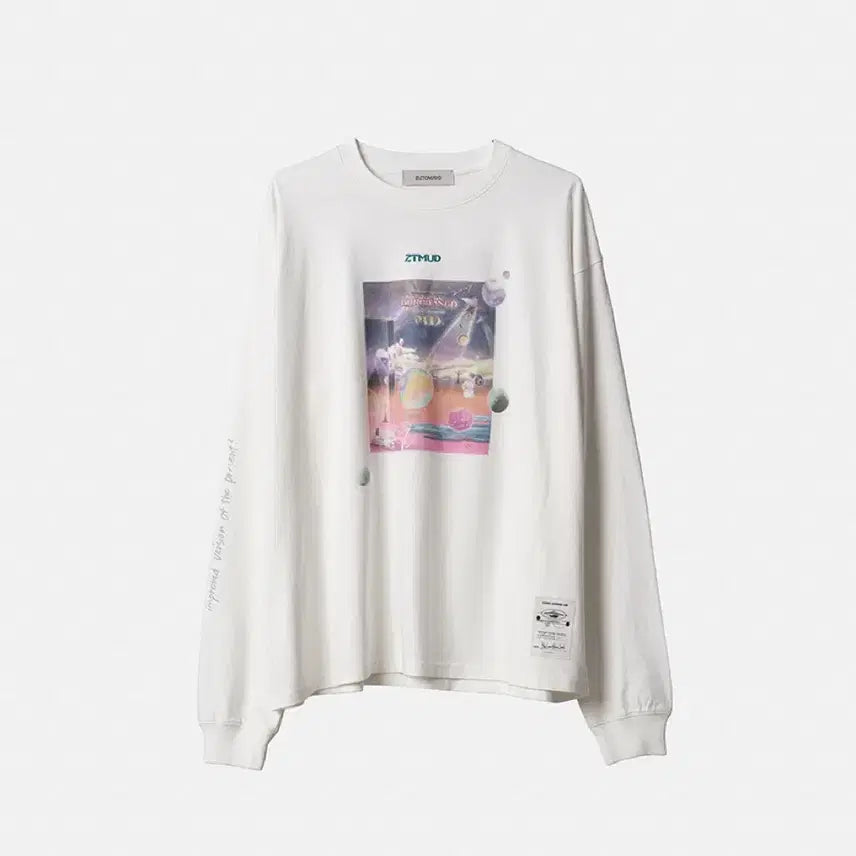 [BUNJANG] ZUTOMAYO Mud Sphere Long Sleeve T-Shirt White M / (M) 즛토마요 도로당고 Mud Sphere 긴팔 흰색