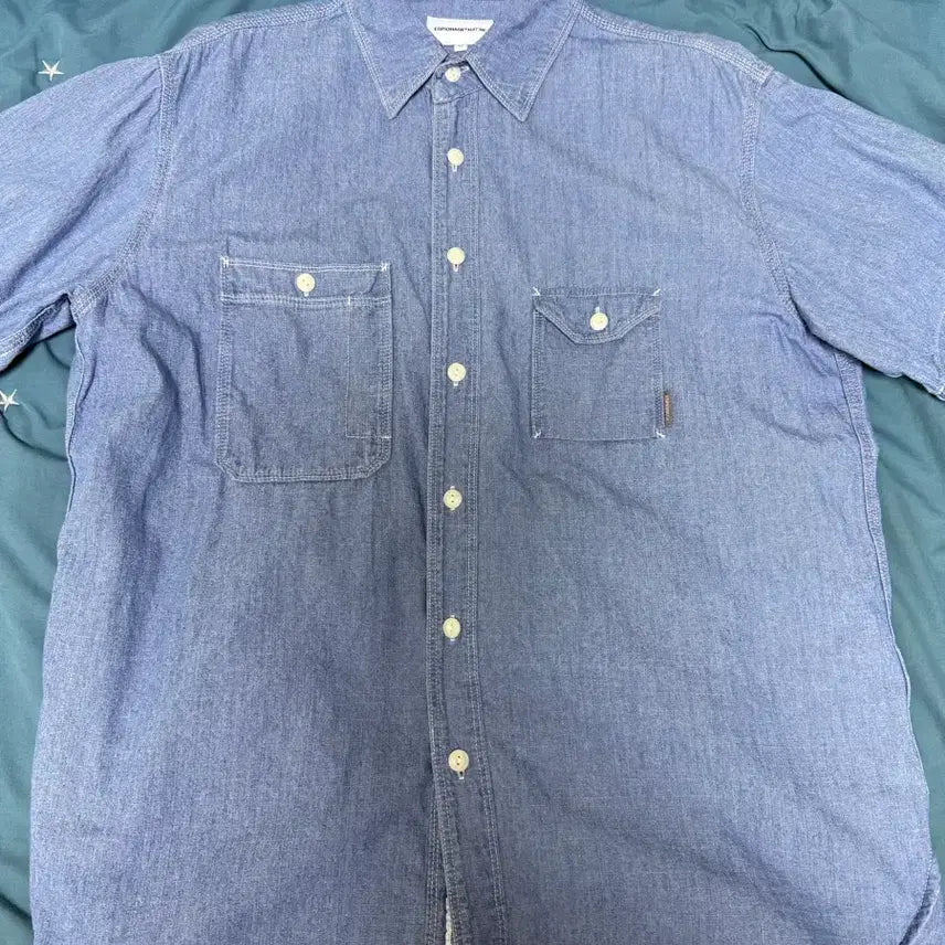 [SOLD OUT] 에스피오나지 샴브레이 워크셔츠 워시드블루 팝니다