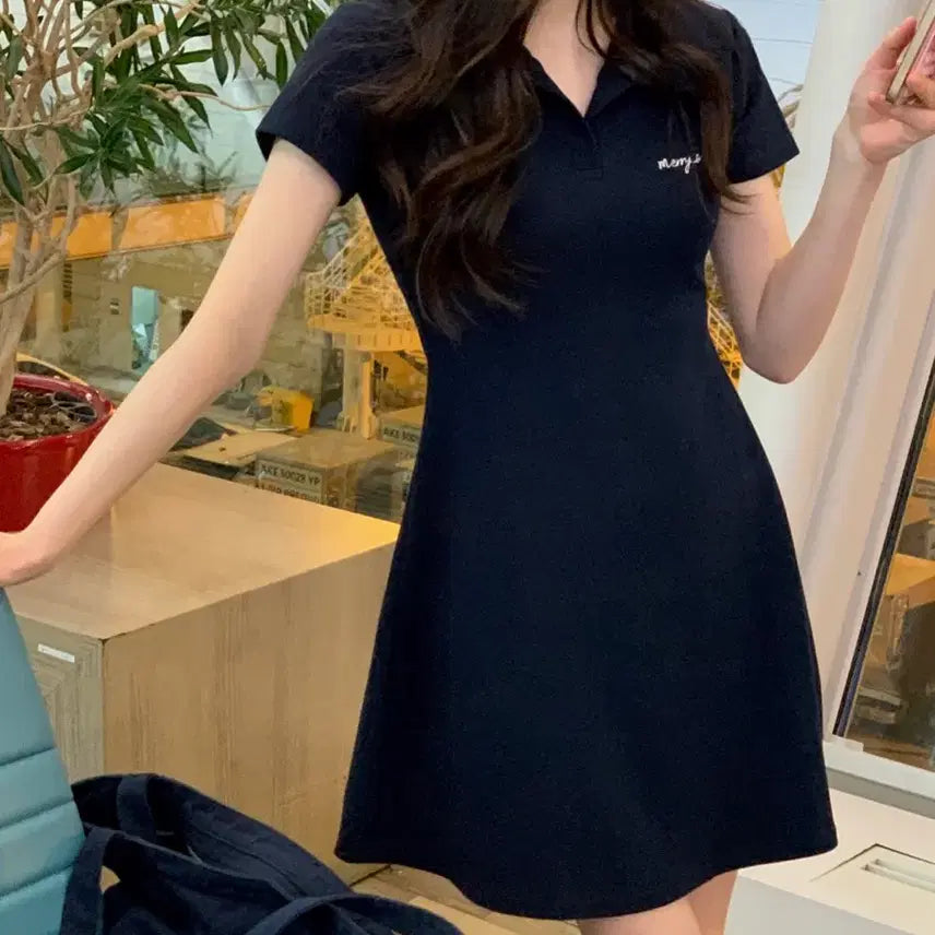 [BUNJANG] Merryon Wendy Collar Pique Dress S / 새상품) 메리온 merryon 웬디 카라 피케 원피스 s