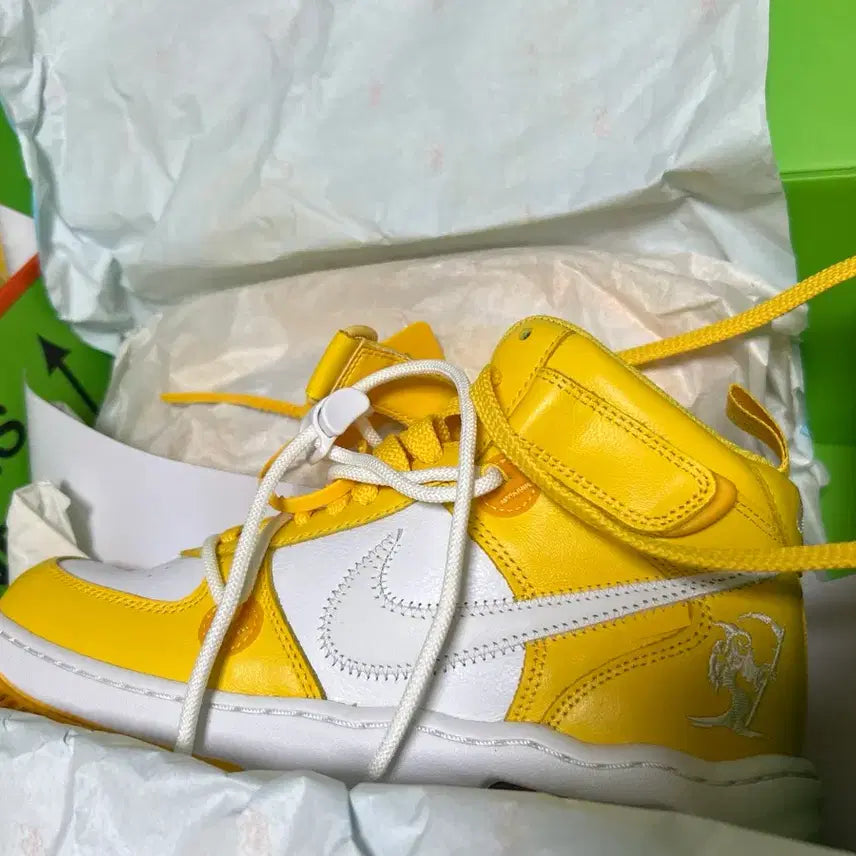 [BUNJANG] Nike x Off-White Air Force 1 Mid SP Leather Varsity Maze / [판매] 나이키 x 오프화이트 에어포스 1 미드 SP 레더 바시티 메이즈