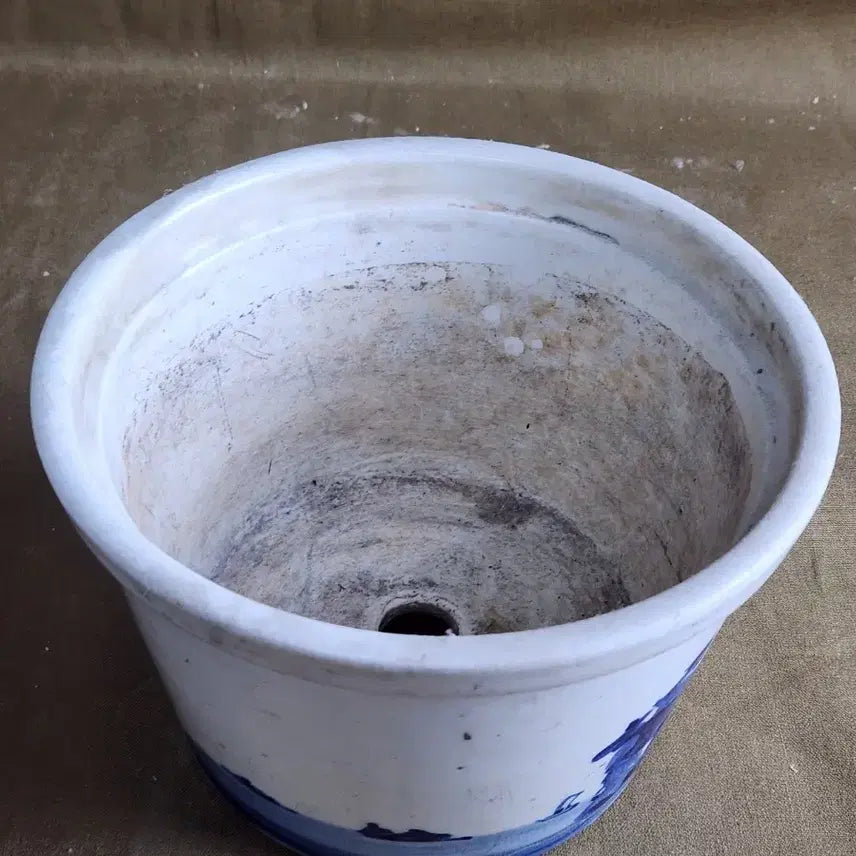 [BUNJANG] Blue and White Porcelain Antique Flower Pot / 청화백자 골동품 화분