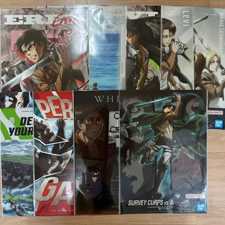 [BUNJANG] Attack on Titan F Prize Full Set Posters / 진격의거인 f상 포스터 전종