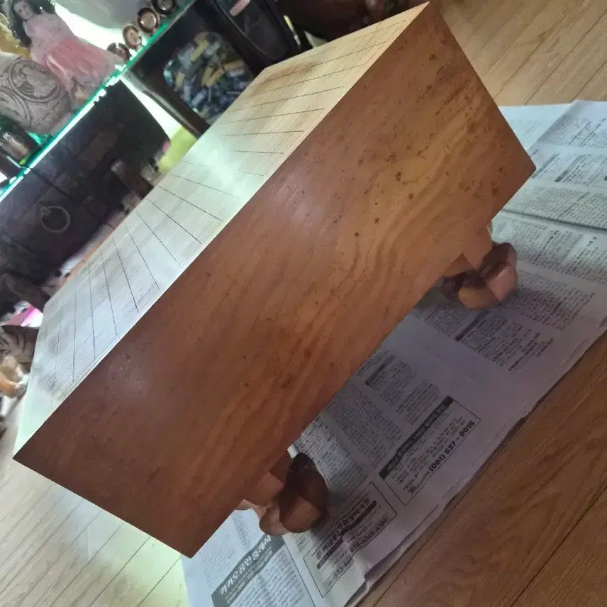 [BUNJANG] Ginkgo Wood Go Board (Shell Inlay) / 은행나무바둑판 미사용(판만17cm)