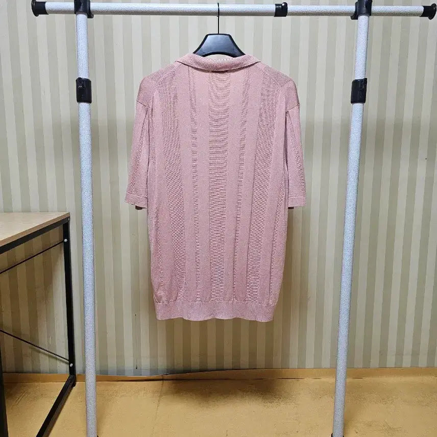[BUNJANG] Galaxy Open Collar Knit Silk Blend Pink / 갤럭시 니트 실크 52