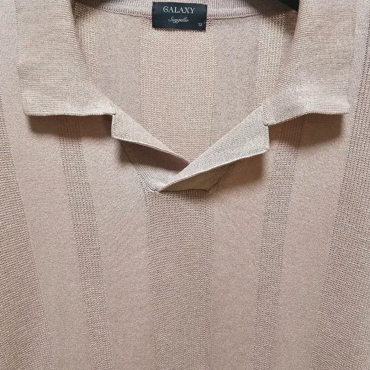 [BUNJANG] Galaxy Open Collar Knit Silk Blend Pink / 갤럭시 니트 실크 52