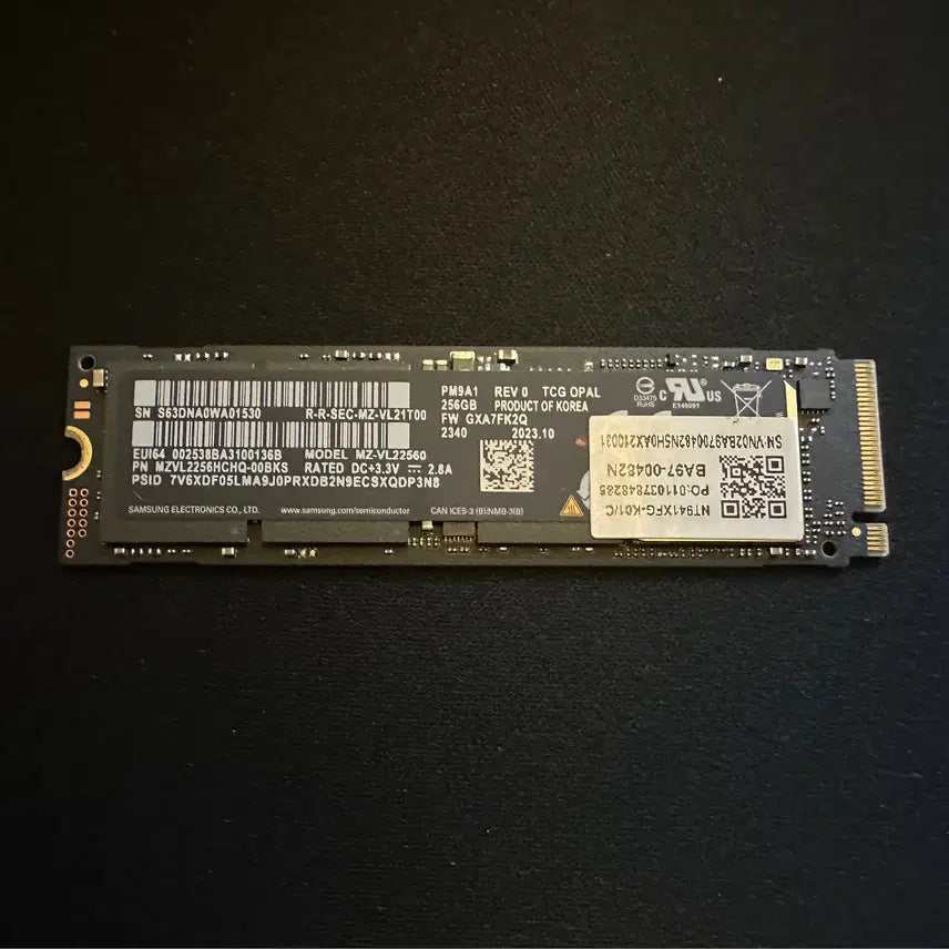 [BUNJANG] Samsung Electronics PM9A1 M.2 NVMe 256GB SSD / (거의새거) 삼성전자 PM9A1 M.2 NVMe (256GB)