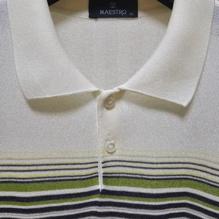 [BUNJANG] Maestro Knit Cotton Multi Stripe / 마에스트로 니트 코튼 95