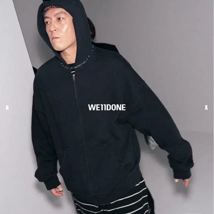 [BUNJANG] WellDone 24SS Punkie PVC Spike Mohawk Hoodie Zip-Up / 웰11던 24ss 펑키 pvc 스파이크 모호크후디 집업