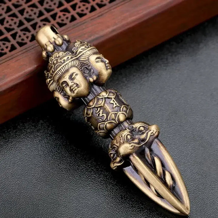 [BUNJANG] Antique Vajra Pendant/Keyring / 새상품 사존불 금강저 골동품 펜던트/키링