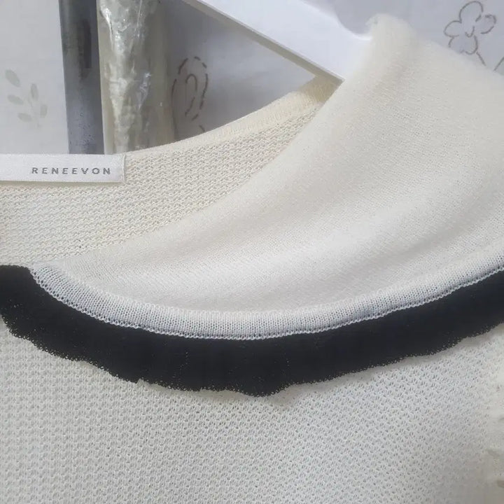 [BUNJANG] Lenibon Sailor Ruffle Collar Knit T-Shirt / 레니본    세일러   러플  카라   니트  티셔츠