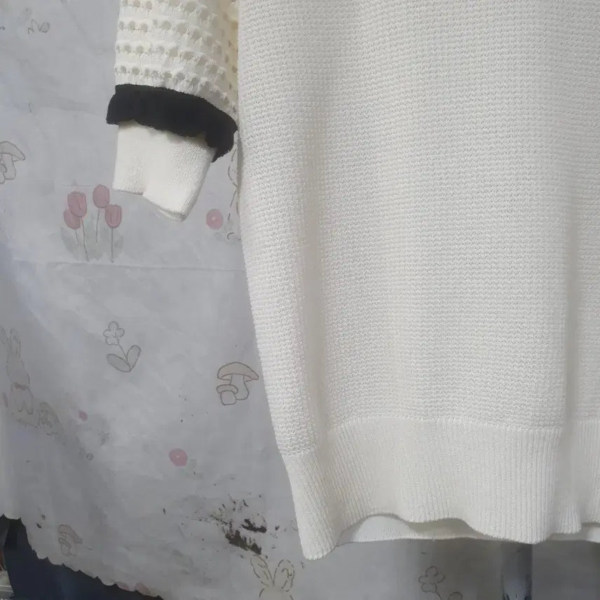 [BUNJANG] Lenibon Sailor Ruffle Collar Knit T-Shirt / 레니본    세일러   러플  카라   니트  티셔츠