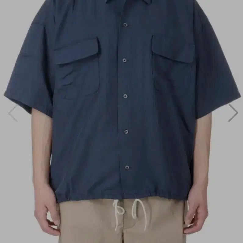[BUNJANG] nanamica Open Collar Cupro Hemp Short Sleeve Shirt SUGS418 / 나나미카 반팔 셔츠 오픈 카라 큐프라 헴프 S/S SUGS418